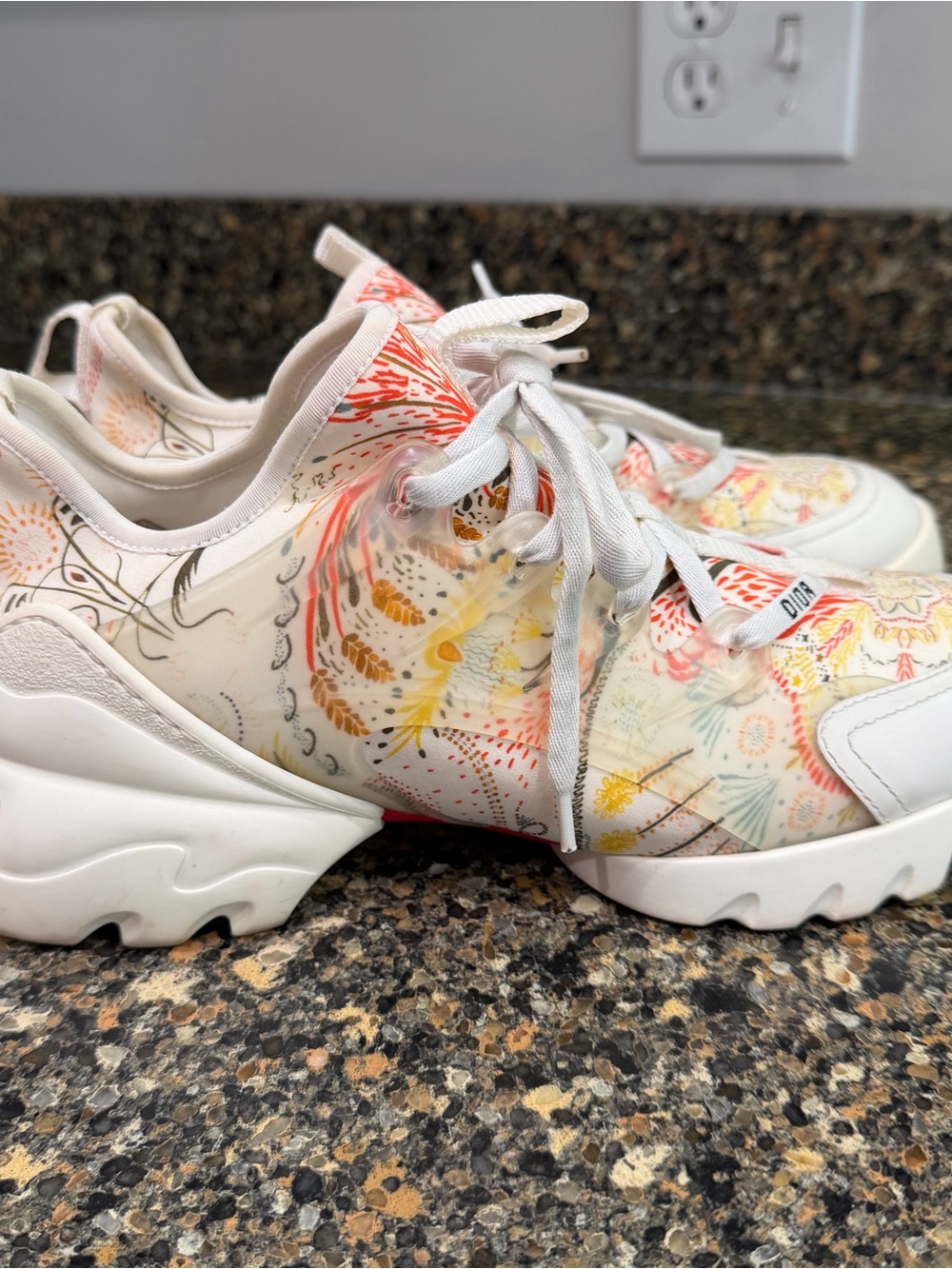 Dior White Leather tennis  Shoe Size 39.5